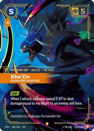 Kha'Zix - Evolving Hunter (Overnumbered) (180/166) - Vendetta Foil