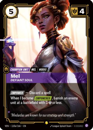 Mel - Defiant Soul (Alternate Art) (110a/166) - Vendetta Foil