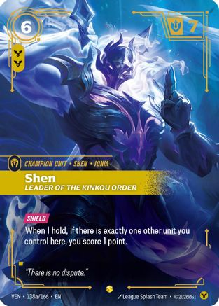 Shen - Leader of the Kinkou Order (Alternate Art) (138a/166) - Vendetta Foil