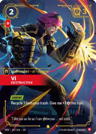 Vi - Destructive (Overnumbered) (167/166) - Vendetta Foil