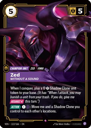 Zed - Without a Sound (112/166) - Vendetta Foil