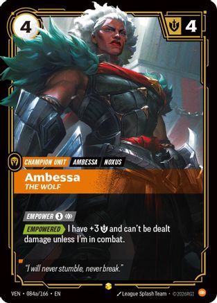 Ambessa - The Wolf (Alternate Art) (084a/166) - Vendetta Foil
