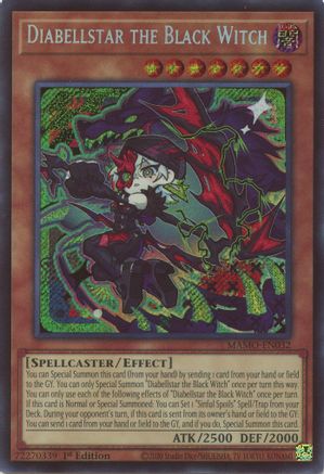 Diabellstar the Black Witch (Secret Rare) (MAMO-EN032) - Magnificent Monsters 1st Edition