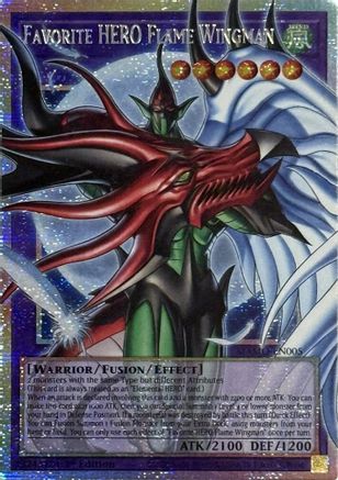 Favorite HERO Flame Wingman (Starlight Rare) (Extended Art) (MAMO-EN005) - Magnificent Monsters 1st Edition