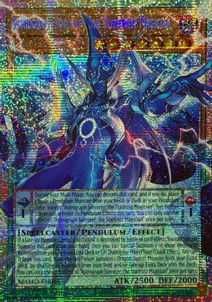 Astrograph Sorcerer, the Starfrost Magician (Starlight Rare) (Extended Art) (MAMO-EN015) - Magnificent Monsters 1st Edition