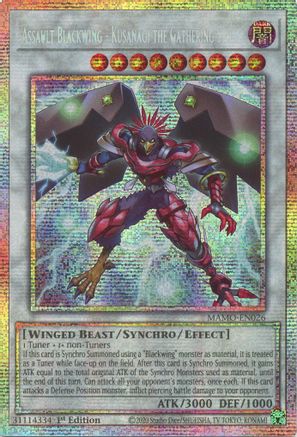 Assault Blackwing - Kusanagi the Gathering Storm (Starlight Rare) (MAMO-EN026) - Magnificent Monsters 1st Edition