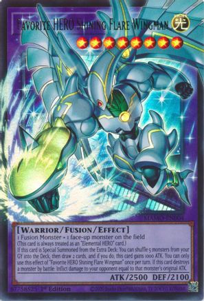 Favorite HERO Shining Flare Wingman (Extended Art) (MAMO-EN004) - Magnificent Monsters 1st Edition