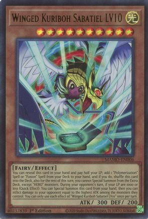 Winged Kuriboh Sabatiel LV10 (MAMO-EN006) - Magnificent Monsters 1st Edition