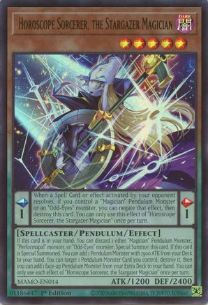 Horoscope Sorcerer, the Stargazer Magician (MAMO-EN014) - Magnificent Monsters 1st Edition