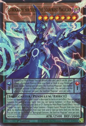 Astrograph Sorcerer, the Starfrost Magician (Extended Art) (MAMO-EN015) - Magnificent Monsters 1st Edition