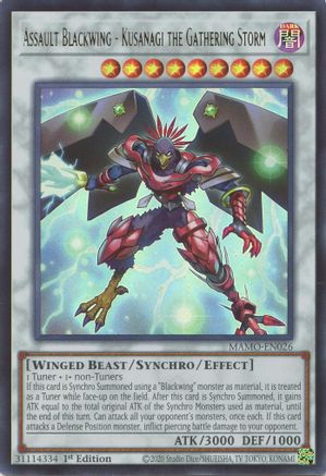 Assault Blackwing - Kusanagi the Gathering Storm (MAMO-EN026) - Magnificent Monsters 1st Edition