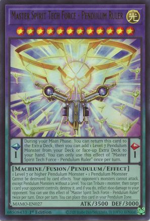 Master Spirit Tech Force - Pendulum Ruler (MAMO-EN027) - Magnificent Monsters 1st Edition