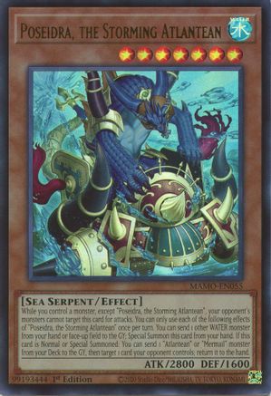 Poseidra, the Storming Atlantean (MAMO-EN055) - Magnificent Monsters 1st Edition