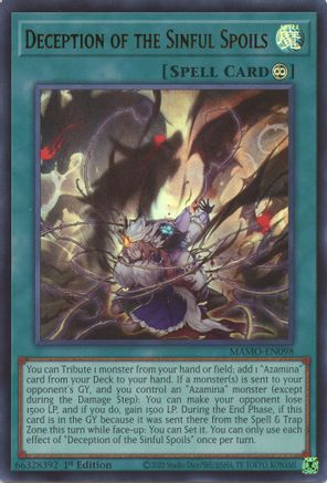 Deception of the Sinful Spoils (MAMO-EN098) - Magnificent Monsters 1st Edition