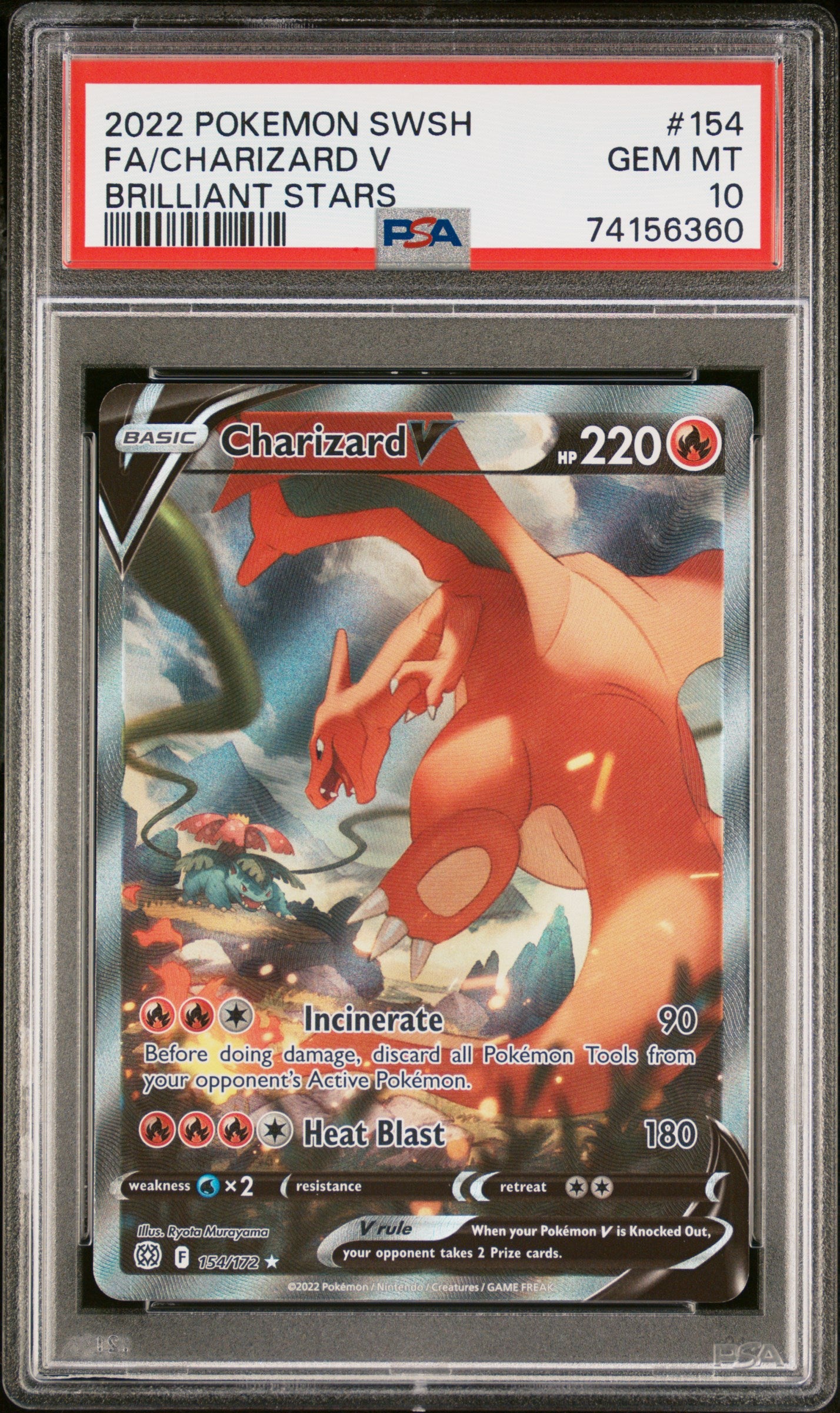 CHARIZARD V FULL ART #154 - PSA 10