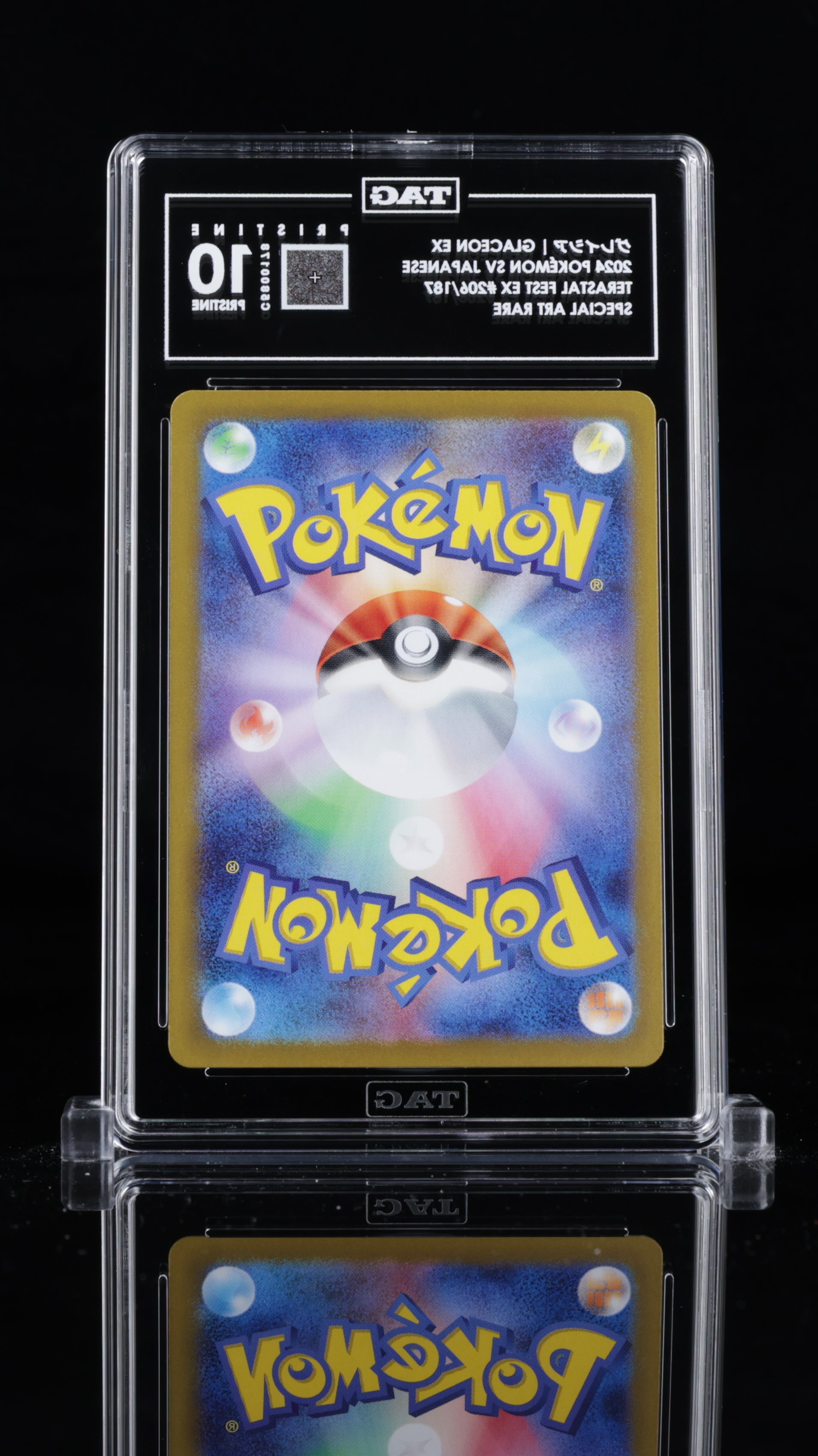 GLACEON EX #206 - TAG 10 PRISTINE