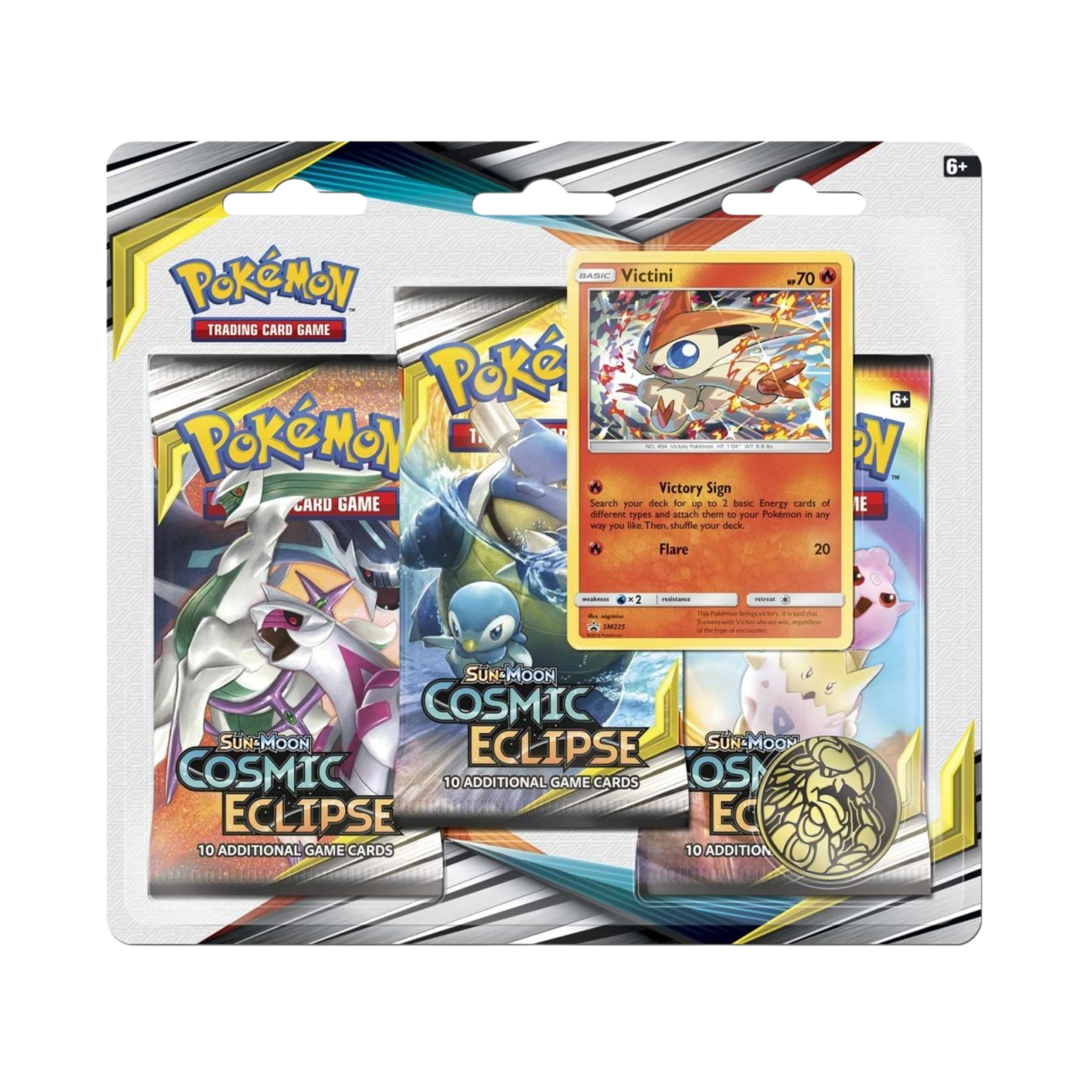 Pokemon Sun & Moon Cosmic Eclipse 3 Pack Blister [Victini]