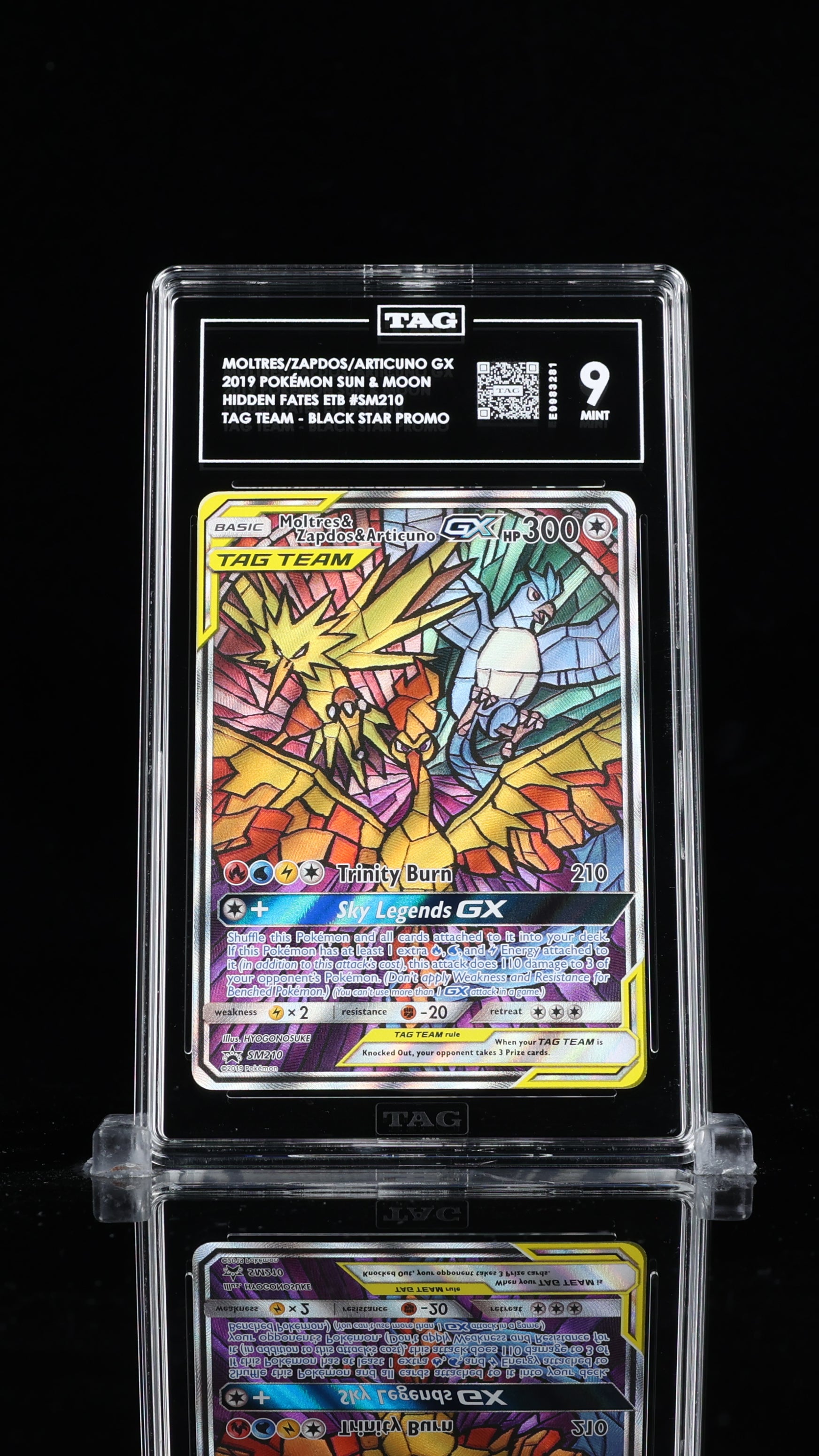 MOLTRES/ZAPDOS/ARTICUNO GX BLACK STAR PROMO #SM210 - TAG 9