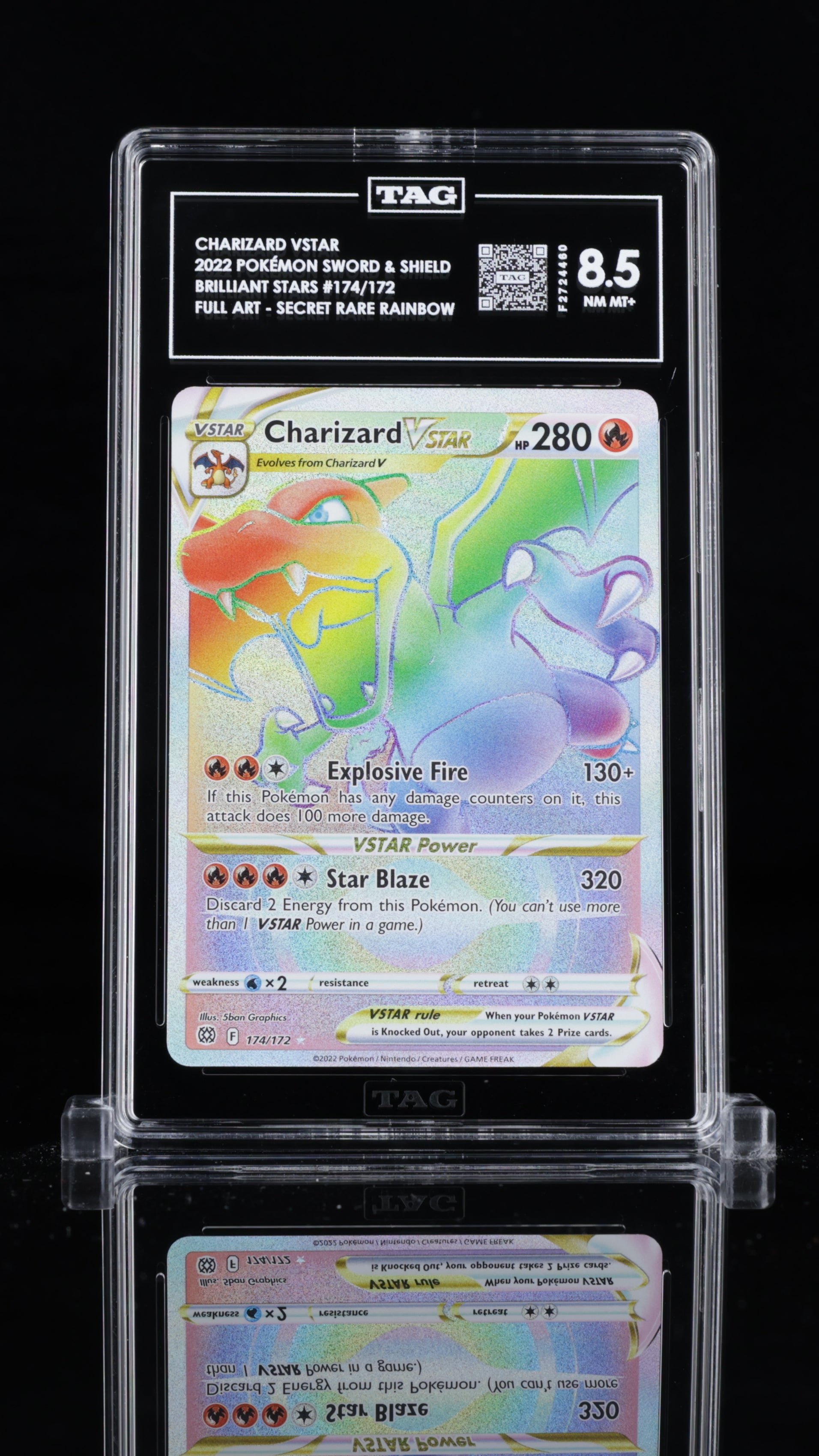 CHARIZARD VSTAR #174- TAG 8.5