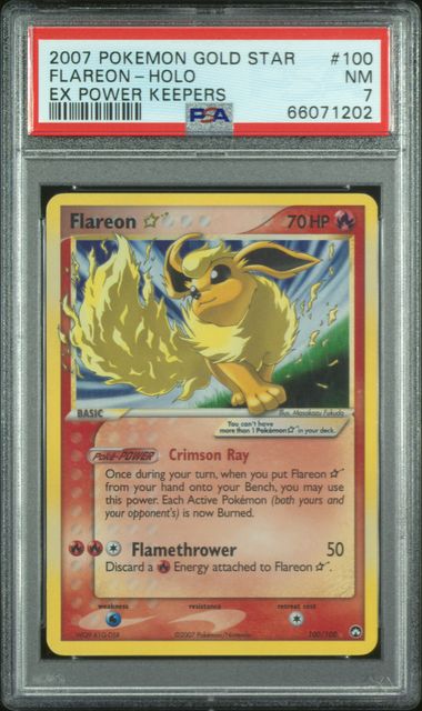 FLAREON GOLD STAR #100 - PSA 7