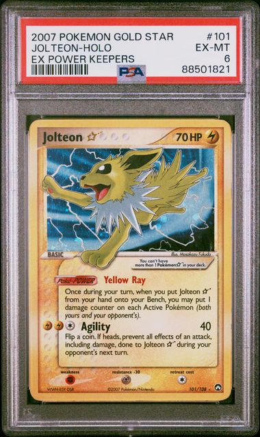 JOLTEON GOLD STAR #101 - PSA 6