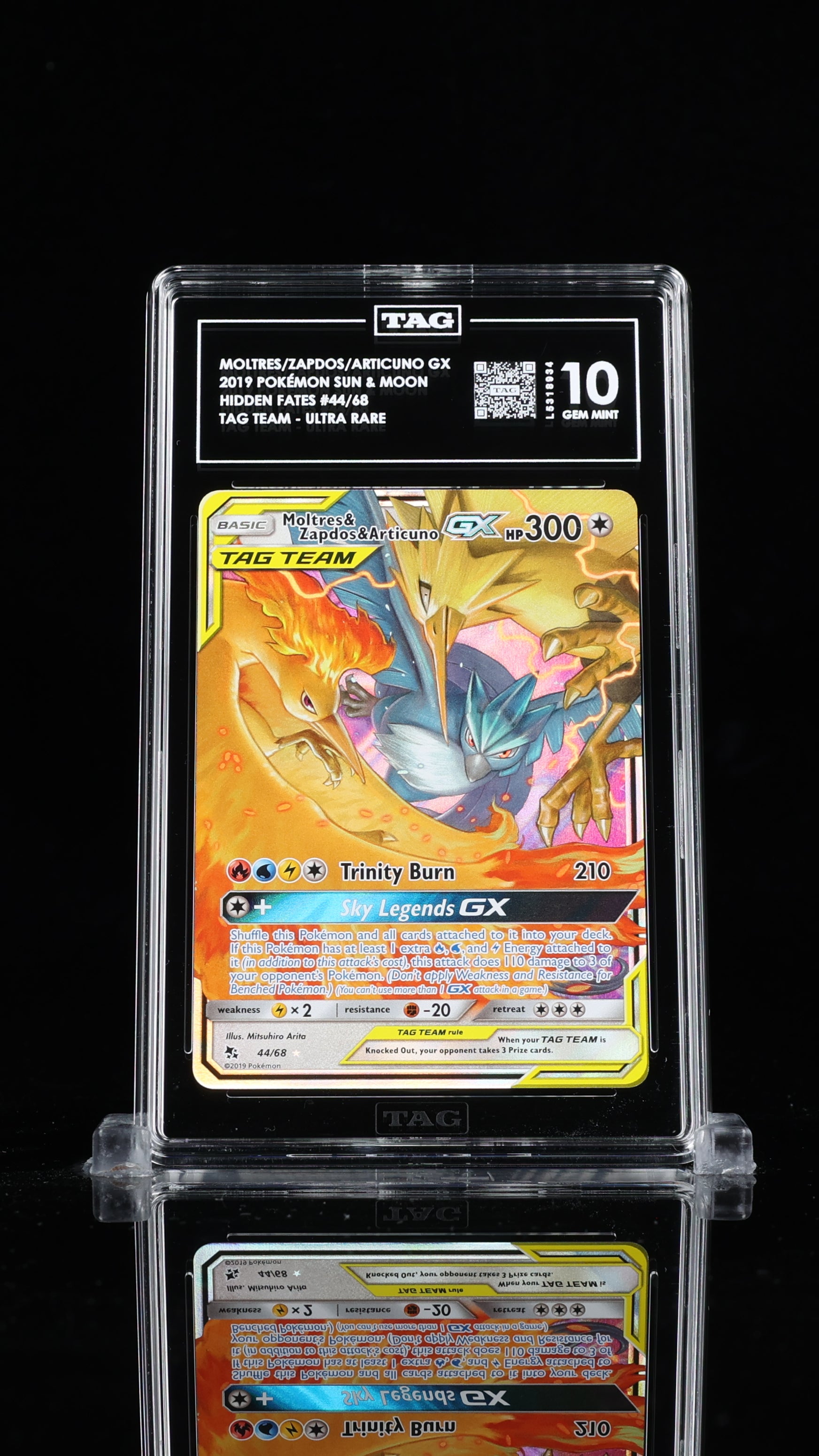 MOLTRES/ZAPDOS/ARTICUNO GX UR #44 - TAG 10