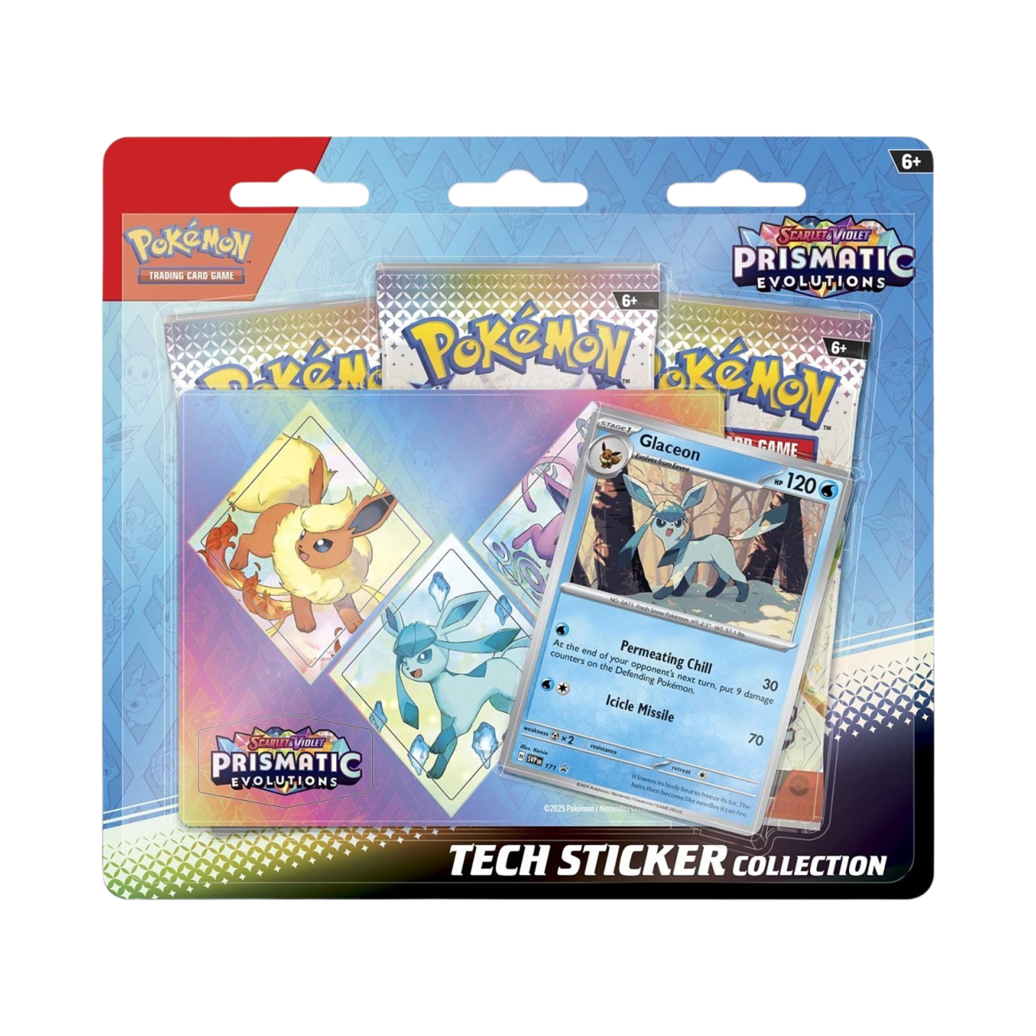 Pokemon Scarlet & Violet Prismatic Evolutions Tech Sticker Collection (Glaceon)