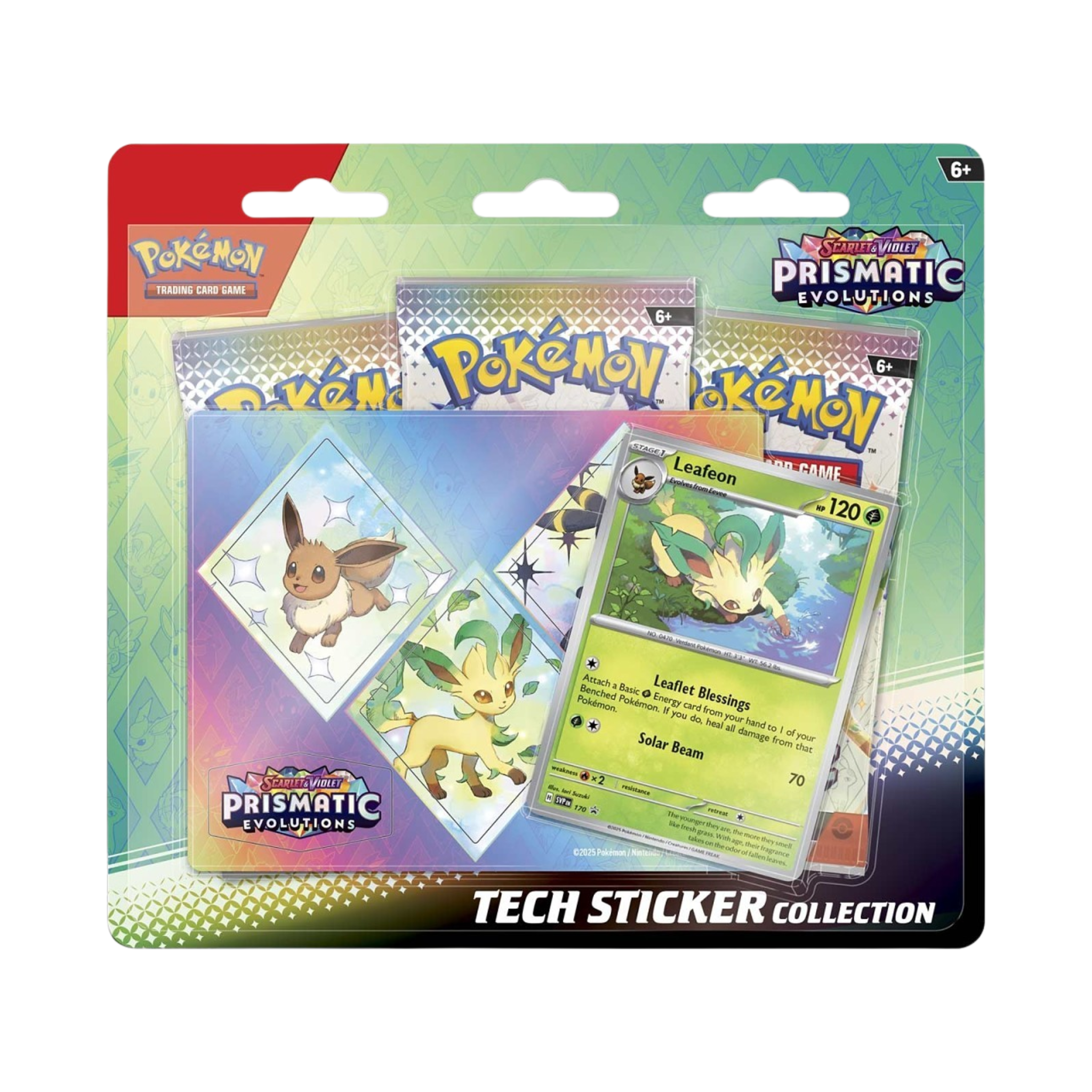 Pokemon Scarlet & Violet Prismatic Evolutions Tech Sticker Collection (Leafeon)