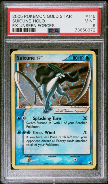 SUICUNE GOLD STAR #115 - PSA 9